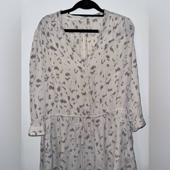 Babaton Cream Bennett 100 % Silk Mini Dress Size L - Picture 3 of 11